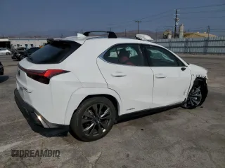 2022 Lexus UX 250h F Sport with VIN JTHE9JBHXN2057983, listed as a Copart auction lot 71456654 with 27,367 mi miles and Salvage Title. Bid and sale history available at DreamBid. Image 3.