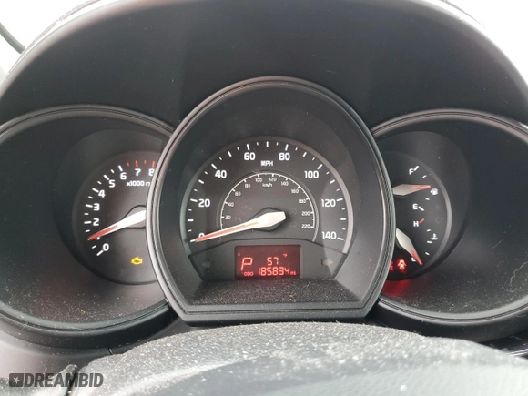 2016 Kia Rio EX with VIN KNADN5A31G6549722, listed as a Copart auction lot 53671625 with 185,834 mi miles and Clean Title. Bid and sale history available at carsss.com. Image 9.