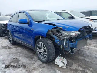 2018 Mitsubishi Outlander Sport ES 2.0 with VIN JA4AR3AUXJU020449, listed as a IAAI auction lot 41694600 with 87,433 mi miles. Bid and sale history available at carsss.com. Image 1.