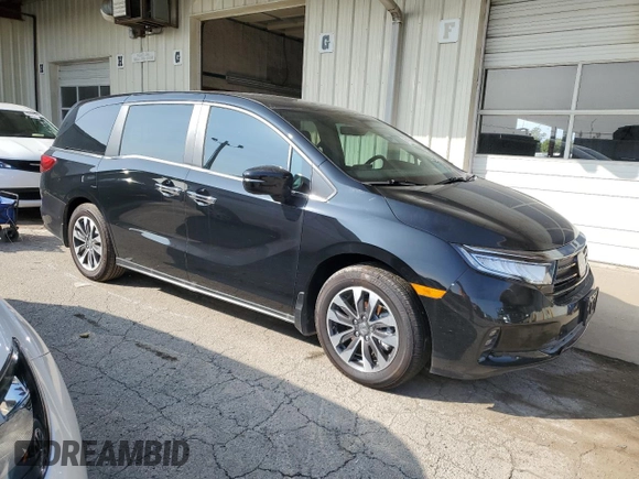 2024 Honda Odyssey EX-L with VIN 5FNRL6H64RB036234, listed as a Copart auction lot 68109994 with 106 mi miles and Salvage Title. Bid and sale history available at DreamBid. Image 4.