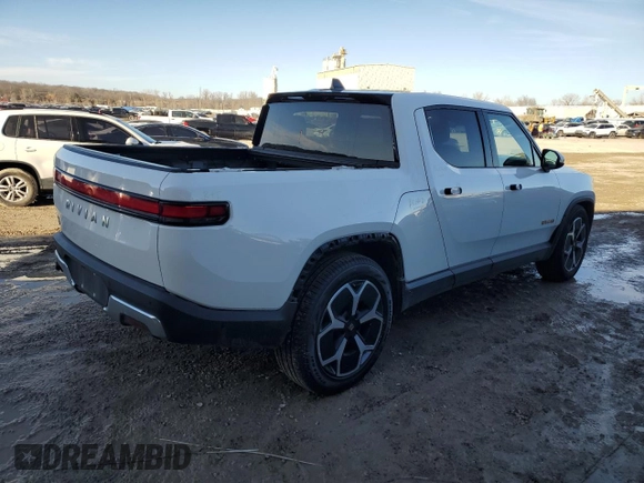 2023 Rivian R1T Adventure z VIN 7FCTGAAA9PN021913, wystawiony jako Copart lot #46222995 z przebiegiem 41 888 mil mil oraz Szkody całkowita. Historia ofert i sprzedaży dostępna na DreamBid. Obrazek 3.