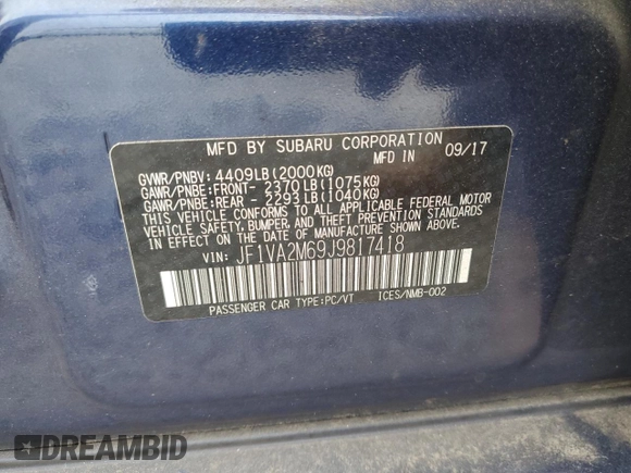 2018 Subaru WRX STI with VIN JF1VA2M69J9817418, listed as a Copart auction lot 68281693 with 78,645 mi miles. Bid and sale history available at carsss.com. Image 13.