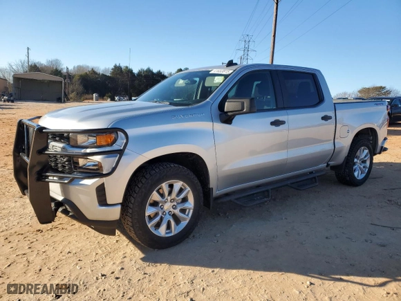 2021 Chevrolet Silverado 1500 Custom with VIN 1GCPYBEK8MZ119462, listed as a Copart auction lot 41653815 with 62,724 mi miles and Salvage Title. Bid and sale history available at carsss.com. Image 1.