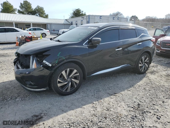 2017 Nissan Murano Platinum with VIN 5N1AZ2MH6HN198650, listed as a Copart auction lot 89311455 with 95,062 mi miles and Salvage Title. Bid and sale history available at carsss.com. Image 1.