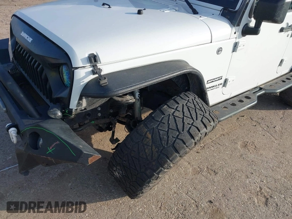 2017 Jeep Wrangler Unlimited Sport with VIN 1C4HJWDG1HL580136, listed as a IAAI auction lot 41193905 with 63,875 mi miles. Bid and sale history available at carsss.com. Image 6.