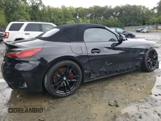 2022 BMW Z4 sDriveM40i with VIN WBAHF9C02NWX50356, listed as a Copart auction lot 72650894 with 45,046 mi miles and Salvage Title. Bid and sale history available at carsss.com. Image 3.