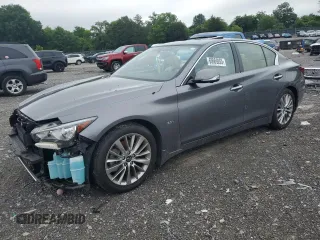 2020 Infiniti Q50 Luxe with VIN JN1EV7AP8LM208073, listed as a Copart auction lot 60069265 with 21,787 mi miles and Salvage title. Bid and sale history available at DreamBid. Image 1.