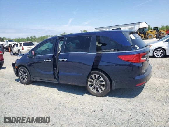 2023 Honda Odyssey EX-L z VIN 5FNRL6H66PB059463, wystawiony jako Copart lot #52288865 z przebiegiem Nie podano mil oraz Szkody całkowita. Historia ofert i sprzedaży dostępna na DreamBid. Obrazek 2.