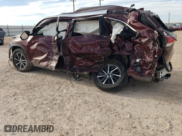 2018 Toyota Highlander SE with VIN 5TDKZRFH9JS251520, listed as a Copart auction lot 80555354 with Not provided miles and Salvage title. Bid and sale history available at DreamBid. Image 2.