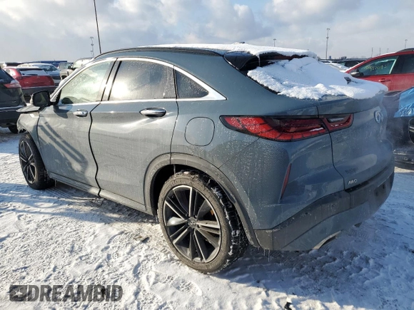 2022 Infiniti QX55 Sensory with VIN 3PCAJ5L35NF100575, listed as a Copart auction lot 88796385 with 18,122 mi miles and Clean title. Bid and sale history available at DreamBid. Image 2.