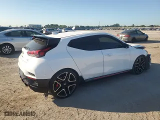 2022 Hyundai Veloster N with VIN KMHT36AH9NU012056, listed as a Copart auction lot 82224154 with 55,500 mi miles and Salvage Title. Bid and sale history available at carsss.com. Image 3.