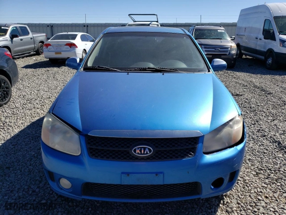 2007 Kia Spectra EX with VIN KNAFE122575008783, listed as a Copart auction lot 73116174 with 165,826 mi miles and Salvage Title. Bid and sale history available at carsss.com. Image 5.