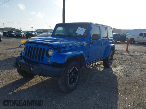 2014 Jeep Wrangler Unlimited Sahara with VIN 1C4HJWEG1EL188445, listed as a IAAI auction lot 42742737 with 79,948 mi miles and . Bid and sale history available at DreamBid. Image 17.