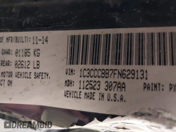 2015 Chrysler 200 S with VIN 1C3CCCBB7FN629131, listed as a IAAI auction lot 41428282 with 290,014 mi miles and . Bid and sale history available at carsss.com. Image 9.