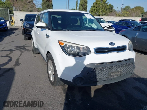 2014 Kia Soul with VIN KNDJN2A22E7086847, listed as a IAAI auction lot 41713412 with 112,294 mi miles. Bid and sale history available at carsss.com. Image 1.
