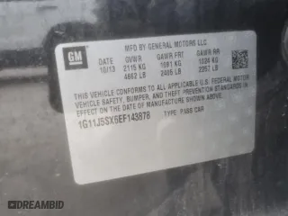 2014 Chevrolet Malibu LTZ with VIN 1G11J5SX6EF143878, listed as a Copart auction lot 44536465 with 138,269 mi miles and Salvage Title. Bid and sale history available at carsss.com. Image 14.
