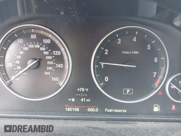 2014 BMW 5 Series 528i with VIN WBA5A5C5XED512045, listed as a IAAI auction lot 42152735 with 180,168 mi miles. Bid and sale history available at carsss.com. Image 7.