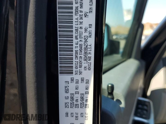 2008 Jeep Liberty Limited with VIN 1J8GN58K88W270453, listed as a Copart auction lot 54774325 with 77,244 mi miles and Salvage Title. Bid and sale history available at DreamBid. Image 13.