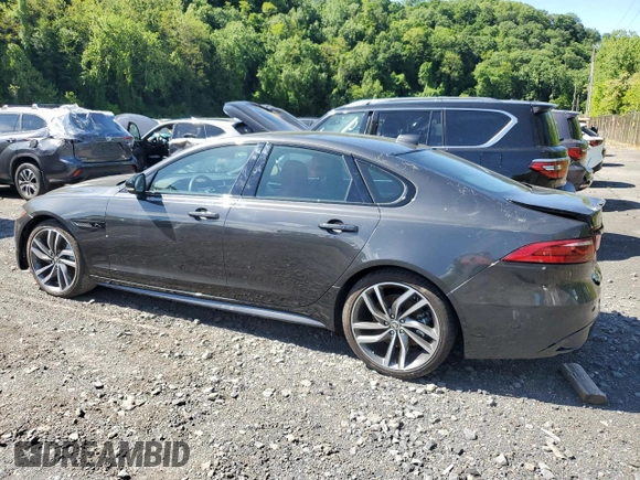 2024 Jaguar XF with VIN SAJB64FXXRCY94427, listed as a Copart auction lot 57876855 with 5,885 mi miles and Salvage title. Bid and sale history available at DreamBid. Image 2.