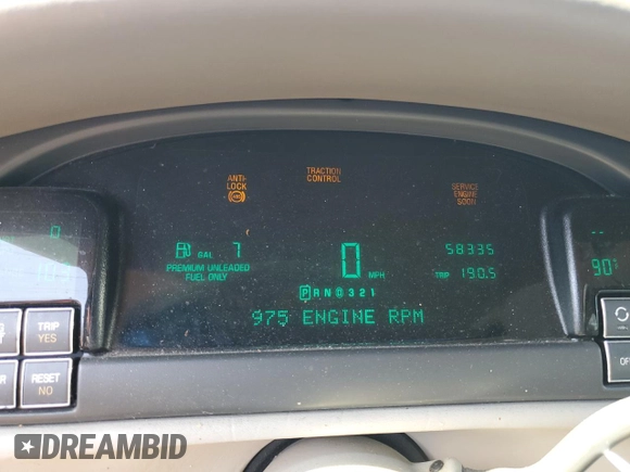 1998 Cadillac DeVille with VIN 1G6KD54Y4WU789008, listed as a Copart auction lot 48791445 with 58,335 mi miles and Salvage Title. Bid and sale history available at carsss.com. Image 9.