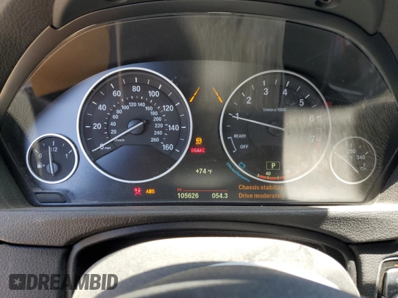 2015 BMW 4 Series 435i with VIN WBA3R1C51FK195536, listed as a Copart auction lot 57846985 with 105,626 mi miles and Salvage title. Bid and sale history available at DreamBid. Image 9.