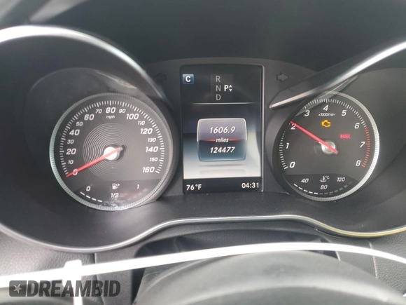 2016 Mercedes-Benz C 300 with VIN 55SWF4JB0GU108645, listed as a Copart auction lot 53869535 with 124,477 mi miles and Clean Title. Bid and sale history available at carsss.com. Image 9.