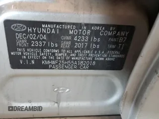 2005 Hyundai Sonata GL with VIN KMHWF25H55A182018, listed as a Copart auction lot 84380404 with 143,710 mi miles and Salvage Title. Bid and sale history available at carsss.com. Image 15.