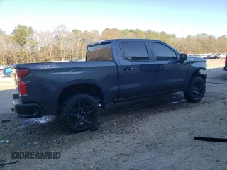 2021 Chevrolet Silverado 1500 LT Trail Boss with VIN 1GCPYFELXMZ378955, listed as a Copart auction lot 47390075 with 52,013 mi miles and Salvage Title. Bid and sale history available at DreamBid. Image 3.