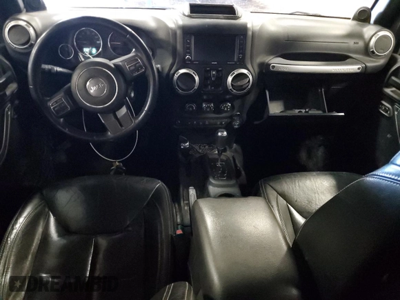2014 Jeep Wrangler Unlimited Sahara z VIN 1C4BJWEG6EL183943, wystawiony jako Copart lot #48945325 z przebiegiem 171 711 mil mil oraz Czysty tytuł • Clean title. Historia ofert i sprzedaży dostępna na DreamBid. Obrazek 8.