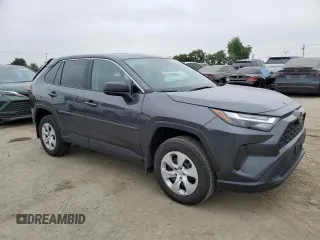 2024 Toyota RAV4 LE with VIN 2T3F1RFV2RW489895, listed as a Copart auction lot 62606225 with 5,194 mi miles and Salvage title. Bid and sale history available at DreamBid. Image 4.
