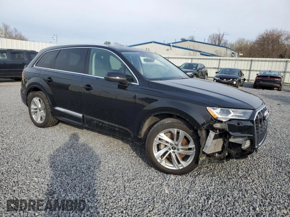 2022 Audi Q7 Premium Plus with VIN WA1LXBF7XND013311, listed as a Copart auction lot 49759825 with 25,314 mi miles and Salvage title. Bid and sale history available at DreamBid. Image 4.