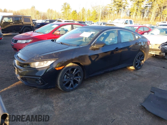 2019 Honda Civic Sport with VIN 2HGFC2F84KH514704, listed as a IAAI auction lot 41225362 with 43,111 mi miles and . Bid and sale history available at DreamBid. Image 2.