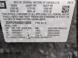 2016 Chevrolet Equinox LT with VIN 2GNFLFEK8G6112259, listed as a Copart auction lot 80082184 with 76,463 mi miles and Salvage Title. Bid and sale history available at carsss.com. Image 13.