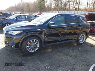 2020 Infiniti QX50 Luxe with VIN 3PCAJ5M12LF117067, listed as a IAAI auction lot 41172977 with 56,991 mi miles and . Bid and sale history available at DreamBid. Image 6.