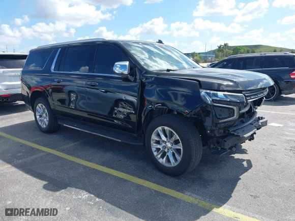 2023 Chevrolet Suburban Premier with VIN 1GNSCFKD3PR342574, listed as a IAAI auction lot 40506276 with 45,644 mi miles. Bid and sale history available at carsss.com. Image 1.