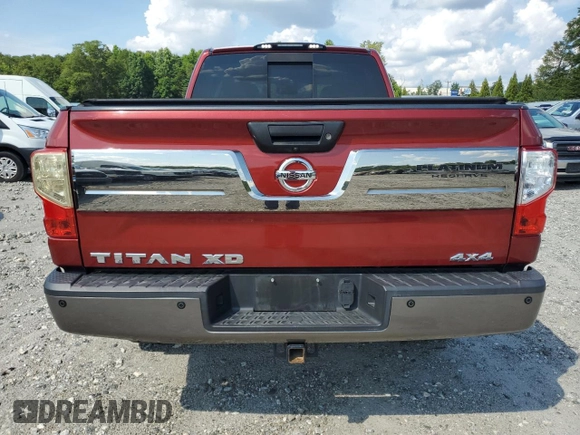 2016 Nissan Titan Platinum Reserve with VIN 1N6BA1F48GN507244, listed as a Copart auction lot 63213795 with 115,124 mi miles and Salvage title. Bid and sale history available at DreamBid. Image 6.
