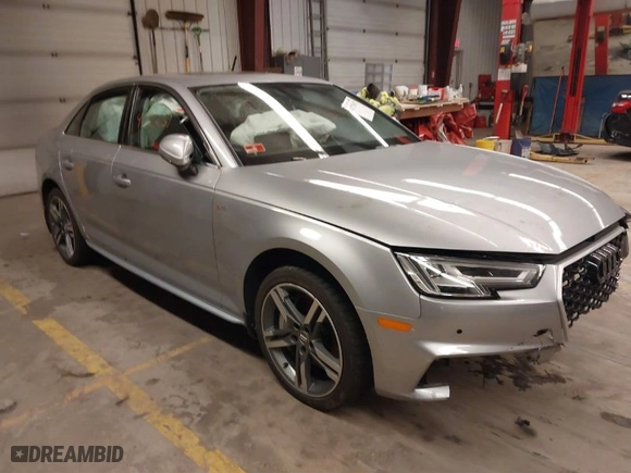 2018 Audi A4 Premium Plus with VIN WAUENAF41JA134435, listed as a IAAI auction lot 41275657 with 1 mi miles. Bid and sale history available at carsss.com. Image 1.