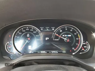 2020 BMW X3 M Competition with VIN 5YMTS0C00LLT10453, listed as a Copart auction lot 74014573 with 35,896 mi miles. Bid and sale history available at carsss.com. Image 9.