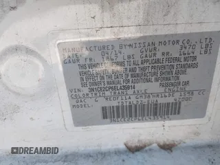 2014 Nissan Note S Plus with VIN 3N1CE2CP6EL435914, listed as a IAAI auction lot 42431462 with 110,063 mi miles and . Bid and sale history available at DreamBid. Image 9.
