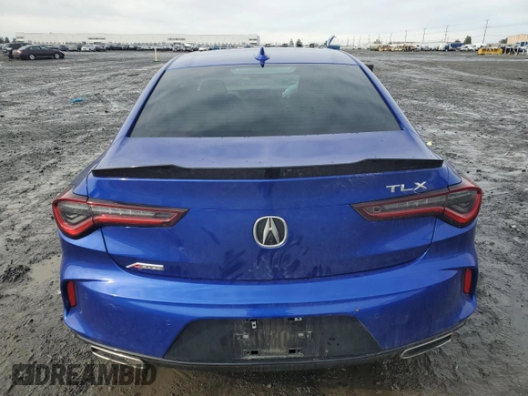2021 Acura TLX w/A-Spec Package with VIN 19UUB5F59MA008532, listed as a Copart auction lot 46647805 with 17,468 mi miles and Salvage Title. Bid and sale history available at carsss.com. Image 6.