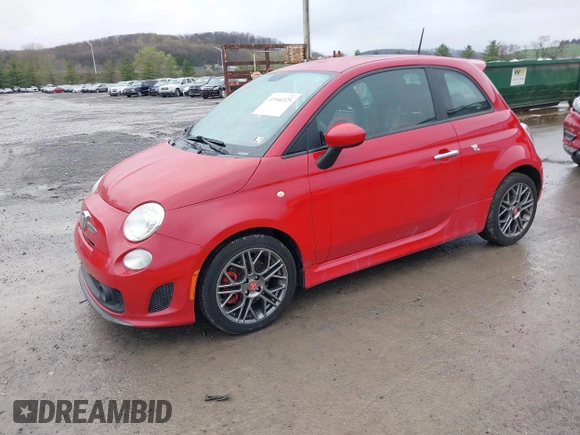 2015 FIAT 500 Abarth with VIN 3C3CFFFH9FT721798, listed as a IAAI auction lot 41946325 with 134,991 mi miles. Bid and sale history available at carsss.com. Image 2.