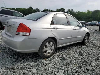 2007 Kia Spectra EX with VIN KNAFE121375410633, listed as a Copart auction lot 57424305 with Not provided miles and Salvage title. Bid and sale history available at DreamBid. Image 3.
