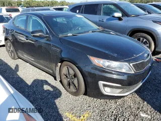 2013 Kia Optima Hybrid LX with VIN KNAGM4AD9D5055760, listed as a Copart auction lot 74271314 with 0 mi miles and Salvage Title. Bid and sale history available at carsss.com. Image 4.
