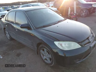 2004 Honda Civic EX with VIN 2HGES26884H561252, listed as a IAAI auction lot 41321501 with 187,255 mi miles. Bid and sale history available at carsss.com. Image 1.