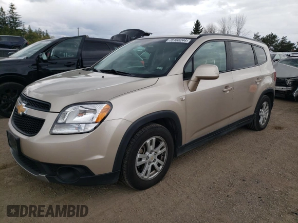 2012 Chevrolet Orlando 1LT z VIN KL77P2EMXCK561796, wystawiony jako Copart lot #75188244 z przebiegiem 131 868 mil mil oraz Tytuł czysty. Historia ofert i sprzedaży dostępna na DreamBid. Obrazek 1.