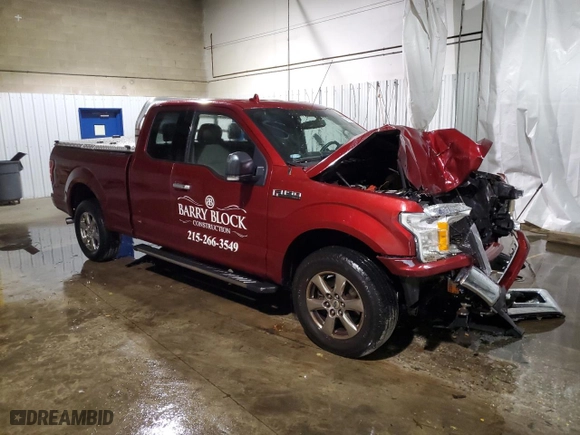 2018 Ford F-150 XL with VIN 1FTFX1E55JKD40475, listed as a Copart auction lot 79186224 with 80,003 mi miles and Salvage Title. Bid and sale history available at carsss.com. Image 4.