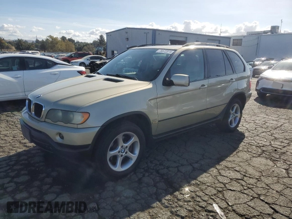 2001 BMW X5 3.0i with VIN WBAFA53591LM83013, listed as a Copart auction lot 75572374 with 0 mi miles and Clean Title. Bid and sale history available at carsss.com. Image 1.