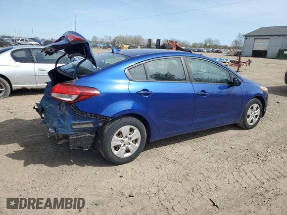 2017 Kia Forte LX with VIN 3KPFK4A72HE012872, listed as a Copart auction lot 54626355 with 78,281 mi miles and Clean Title. Bid and sale history available at carsss.com. Image 3.