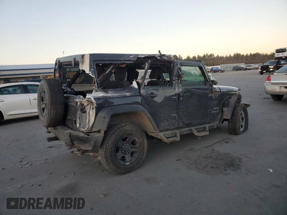 2018 Jeep Wrangler Unlimited Sport with VIN 1C4BJWDG6JL898068, listed as a Copart auction lot 80882454 with 128,136 mi miles and Salvage title. Bid and sale history available at DreamBid. Image 3.