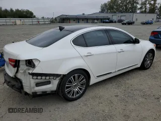 2014 Kia Cadenza Premium with VIN KNALN4D75E5162825, listed as a Copart auction lot 71092014 with 99,637 mi miles and Salvage Title. Bid and sale history available at carsss.com. Image 3.